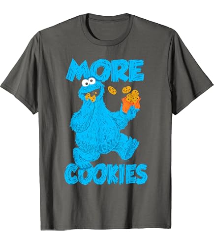 Amazon.com: Sesame Street Cookie Monster Tough Cookie Blue T-Shirt